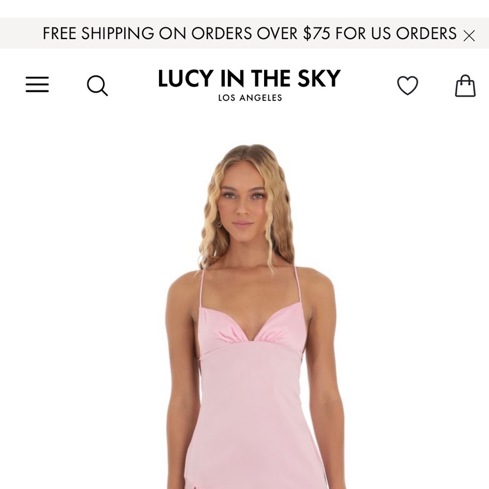 Lucy in the sky prom satin dress